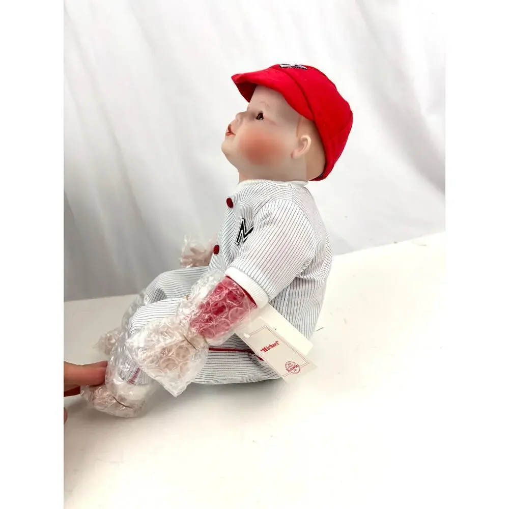 VTG Porcelain Doll‎ Michael By Yolanda Bello Knowles 1990's Boxed COA
